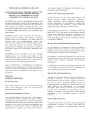 pd no. 1096|PRESIDENTIAL DECREE (P.D.) NO. 1096 ADOPTING A .